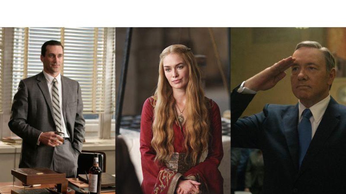 Don Draper, Cersei Lannister y Frank Underwood.-EL PERIÓDICO