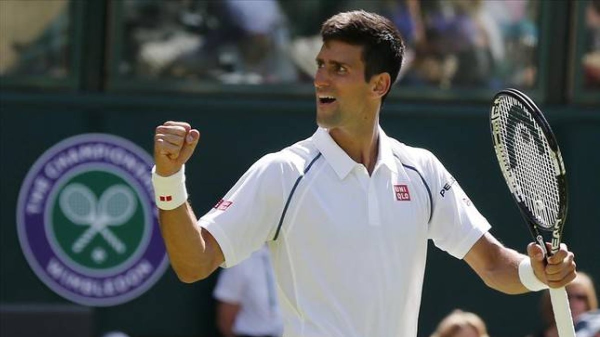 Djokovic celebra el triunfo ante Kohlschreiber.-Foto: REUTERS / SUZANNE PLUNKETT