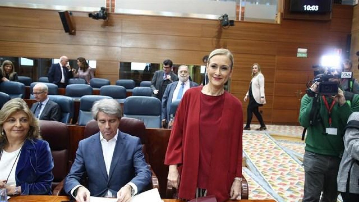 Cristina Cifuentes comparece en la Asamblea de Madrid-EUROPA PRESS