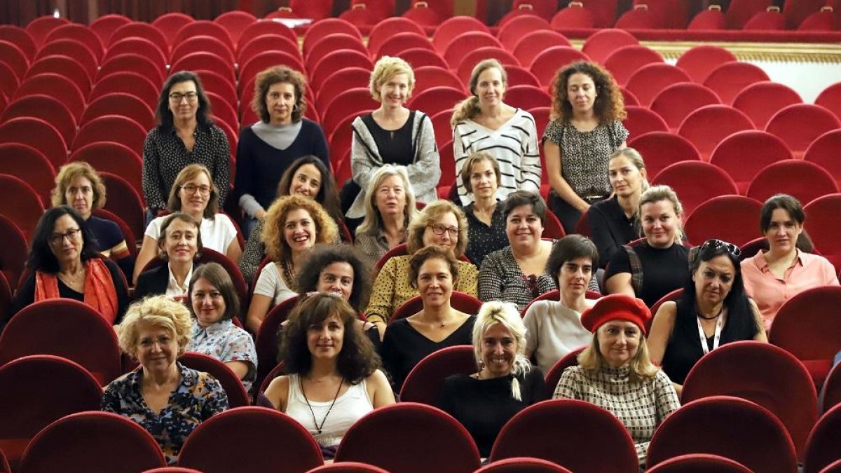 Participantes en la mesa redonda ‘Mujeres productoras de cine en España’.-ICAL