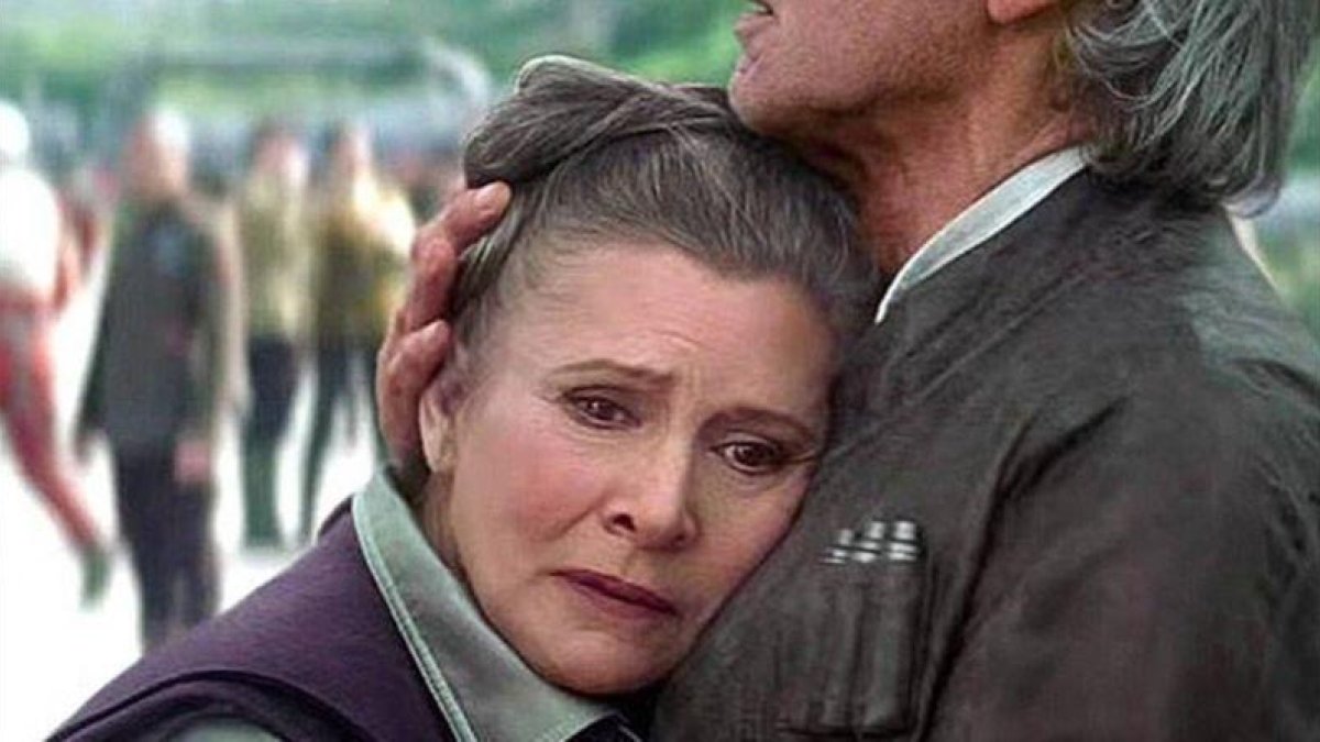 Carrie Fisher y Harrison Ford, en una escena de 'Star Wars: el despertar de la Fuerza'-