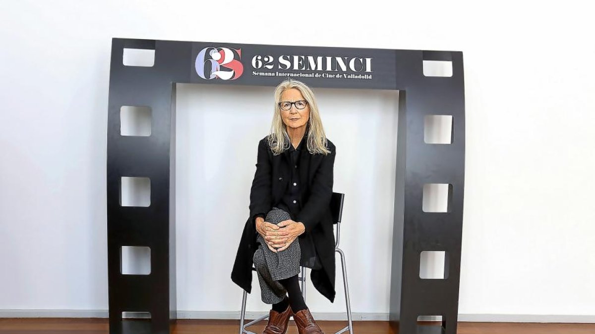Sally Potter, ayer, en el Teatro Calderón de Valladolid.-LETICIA PÉREZ / ICAL