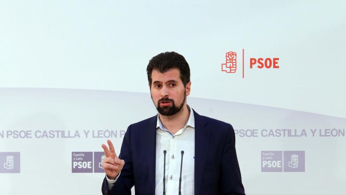 Luis Tudanca, ayer, en Valladolid.-ICAL