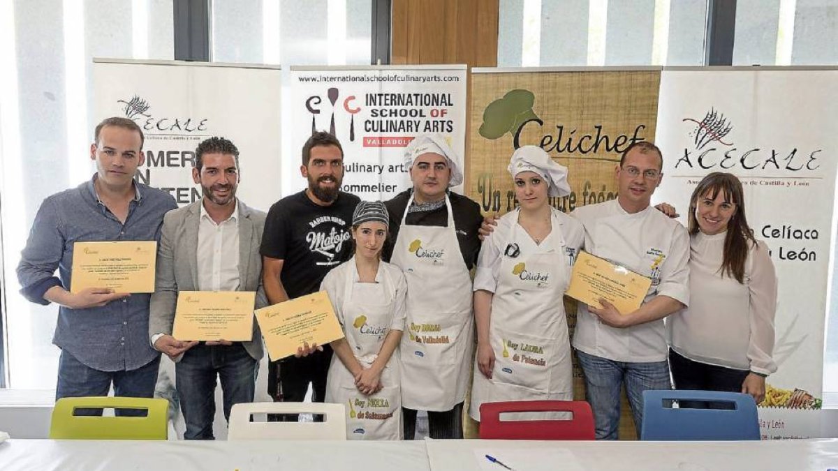 Nacho González, Antonio Merino, Carlos Medina, Nerea Albes, Borja Sanz, LauraRodríguez, Antonio Merino y Patricia García Egido.-Miguel Ángel Santos