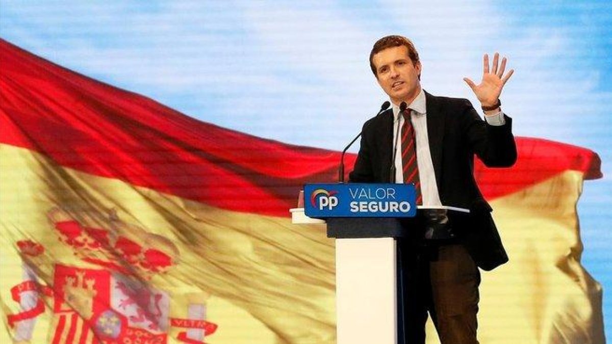 Pablo Casado, en campaña.-