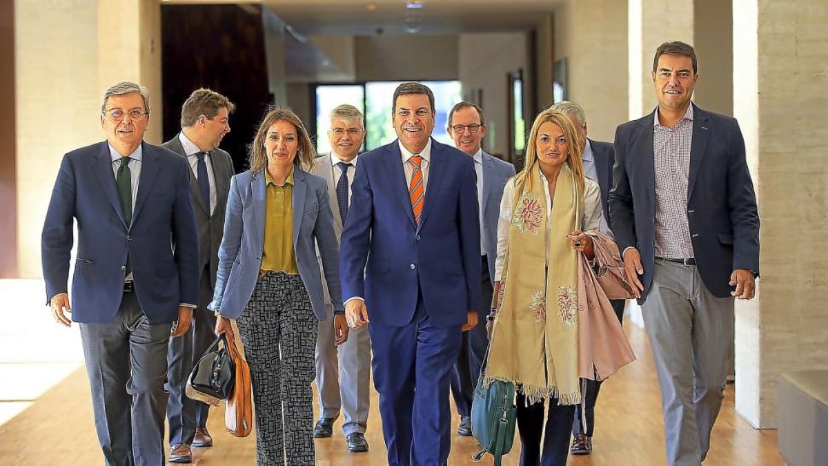 El consejero de Empleo, Carlos Fernández Carriedo (c), comparece en las Cortes.-ICAL