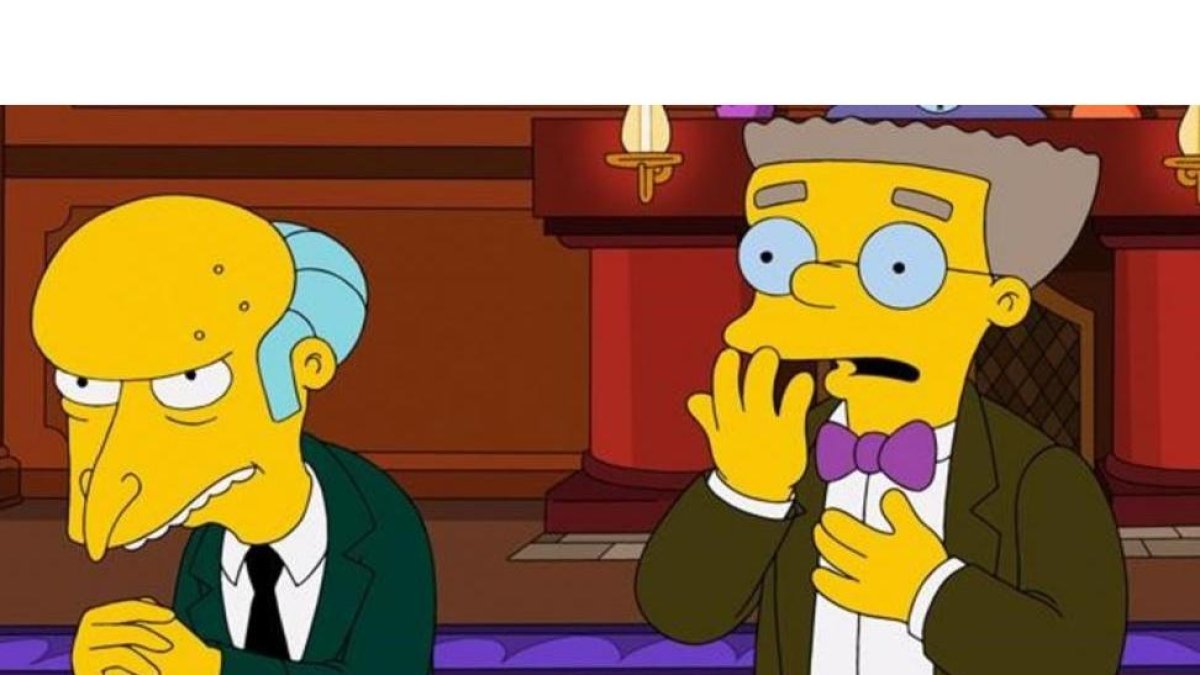El señor Burns y el fiel Smithers, que sale del armario en la temporada 27ª.-ATRESMEDIA