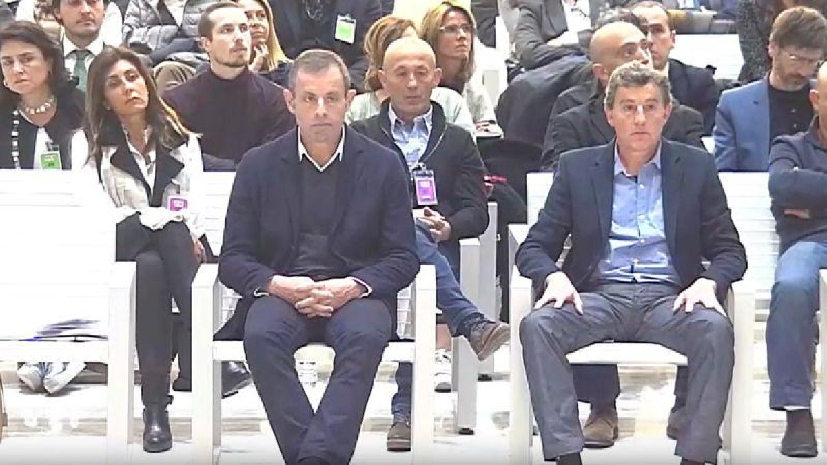 Sandro Rosell, en el banquillo de la Audiencia Nacional.-