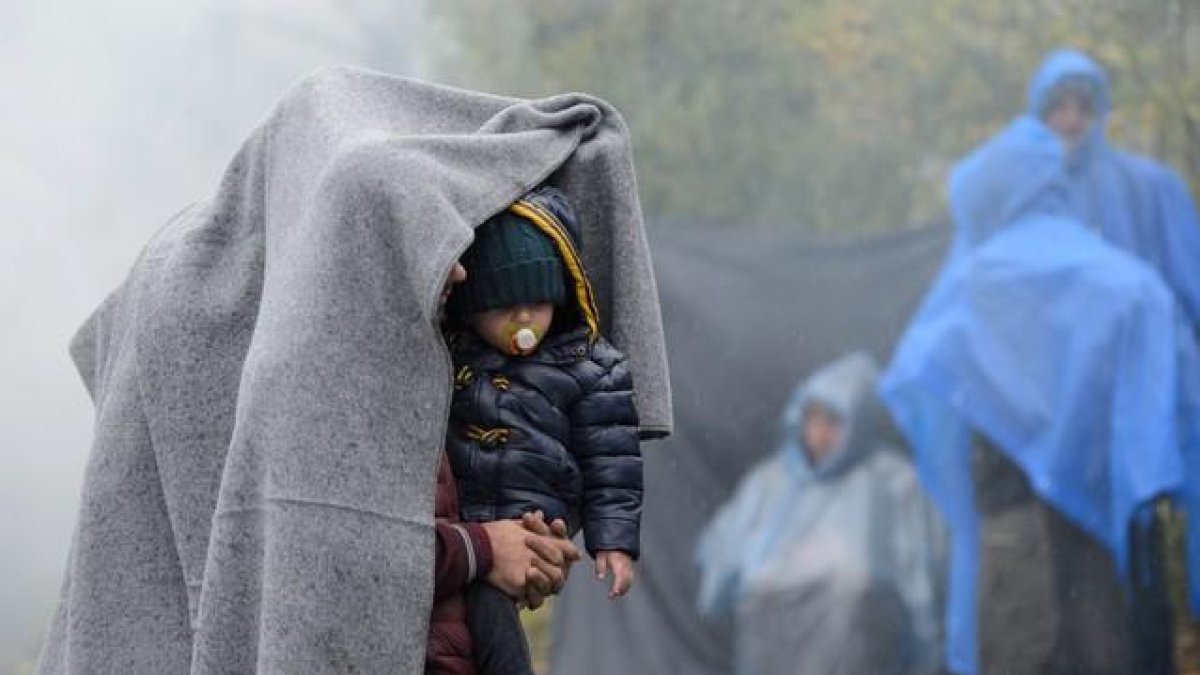 Refugiados en la frontera de Eslovenia.-Jure Makovec / AFP / JURE MAKOVEC