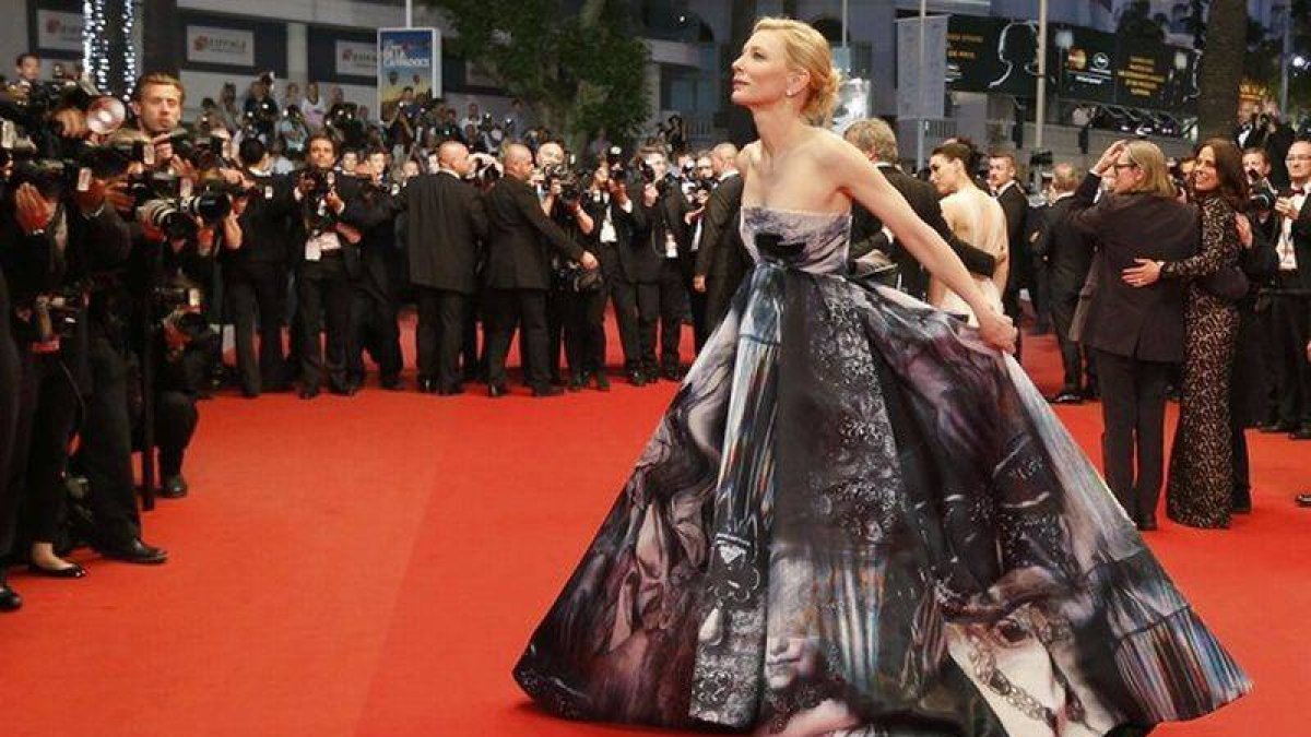 Cate Blanchett, en la alfombra roja en la presentación de 'Carol', en Cannes, este domingo.-Foto: REGIS DUVIGNAU / REUTERS