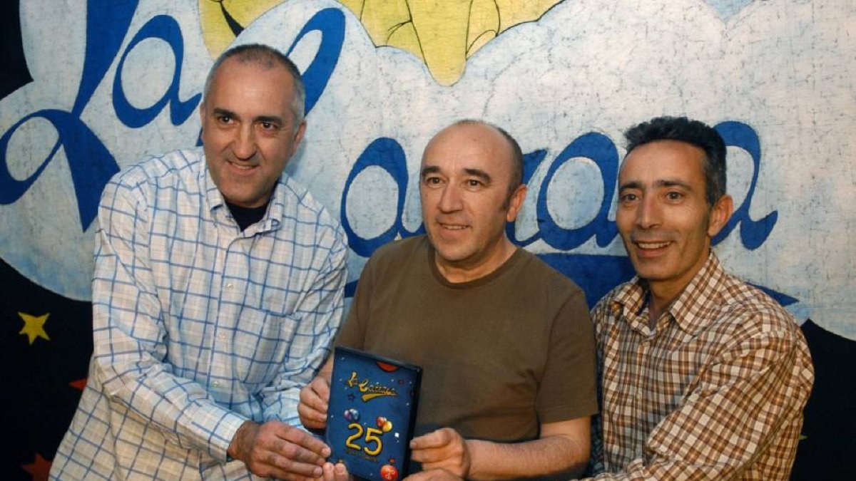 Eugenio Rodríguez, Jaime Lafuente y Arturo Manzano en una imagen de 2006-Montse Álvarez