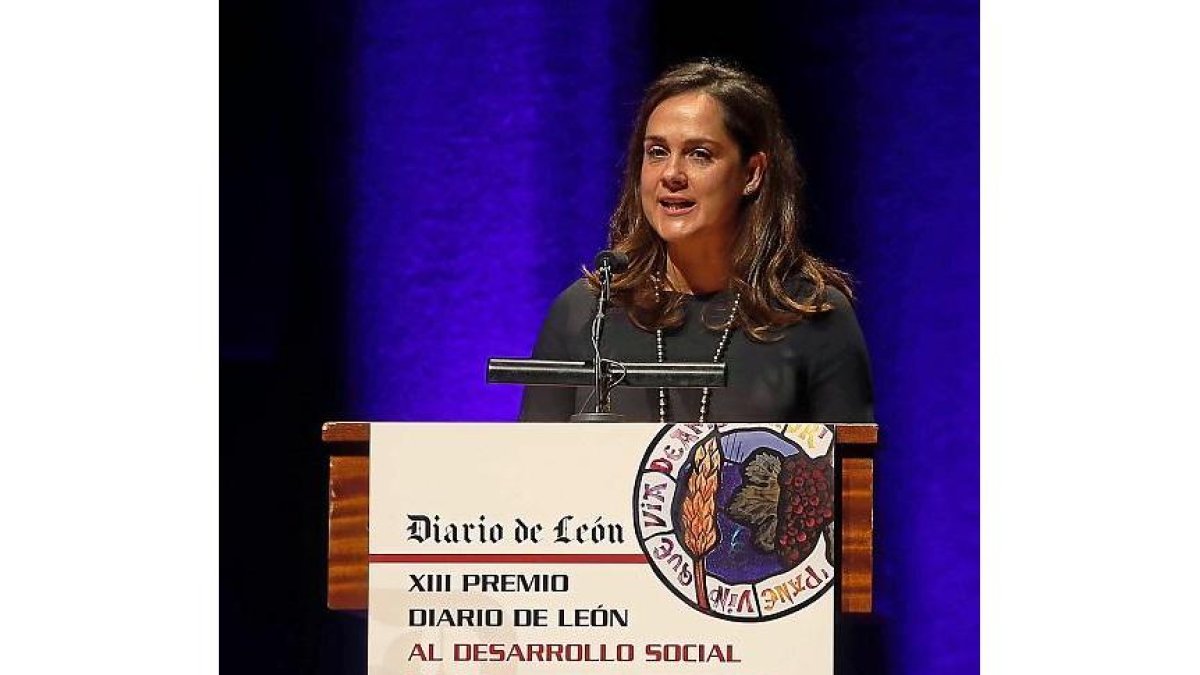 Adriana Ulibarri, durante su discurso.-RAMIRO