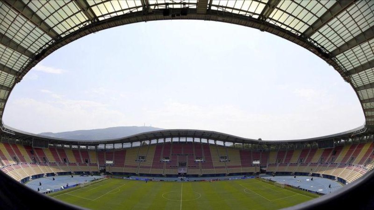 Estadio Filip II de Skopje, sede de la Supercopa de Europa 2017.-VALERIO PENNICINO