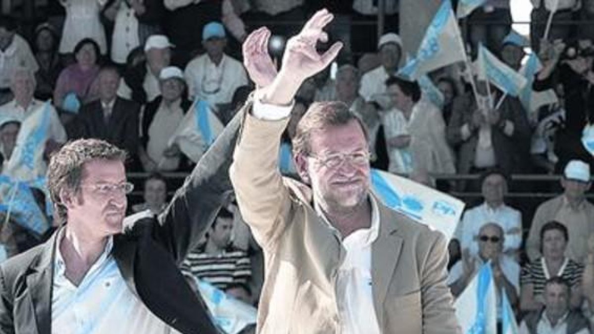 Núñez Feijoo y Rajoy, en una imagen de archivo.-EFE