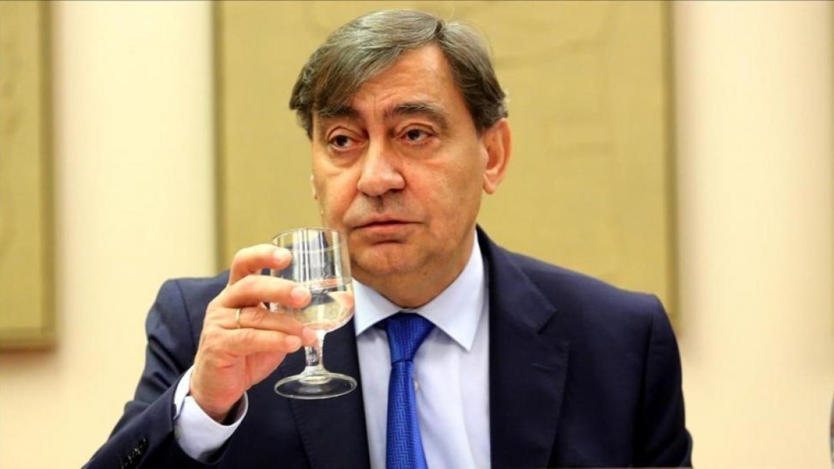 El fiscal general del Estado, Julián Sánchez Melgar, este miércoles en el Congreso de los Diputados.-JUAN MANUEL PRATS