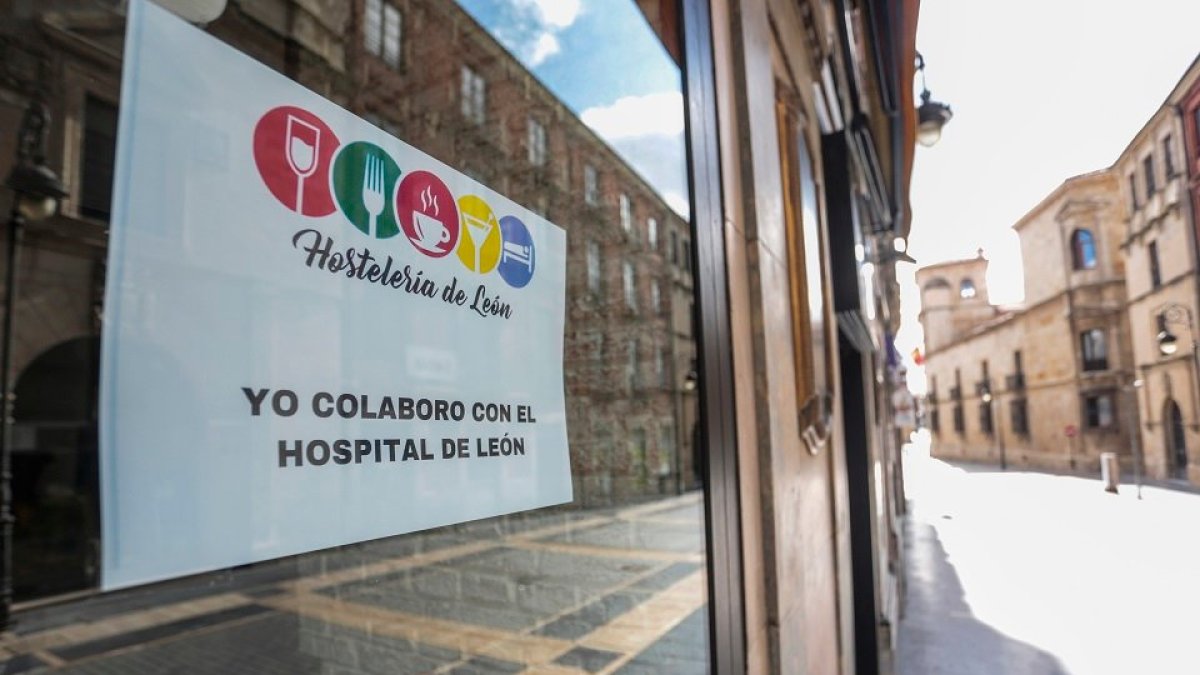 Establecimientos de hostelería cerrados en León por el estado de alarma sanitaria. EM