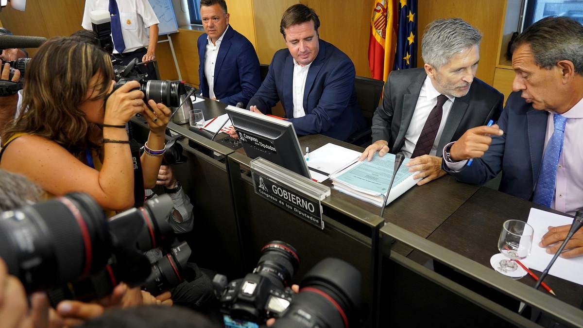 Fernando Grande-Marlaske, en la Comisión de Interior.-JOSE LUIS ROCA
