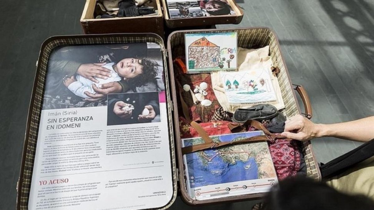 Muestra de la exposición '11 vidas en 11 maletas'.-EUROPA PRESS