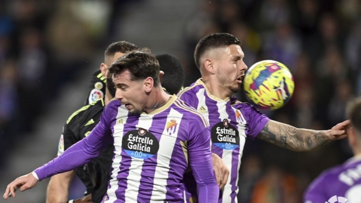 Acción de Javi Sánchez que costó el penalti.