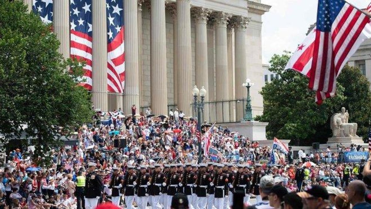 Soldados en la parada militar de Washington.-SAUL LOEB / AFP