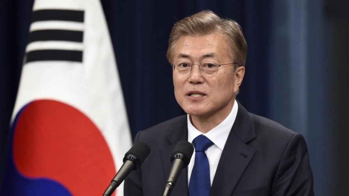 El nuevo presidente surcoreano Moon Jae-In.-JUNG YEON-JE
