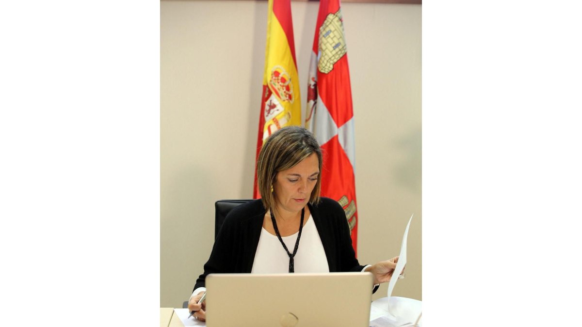 La consejera de Agricultura y Ganadería y portavoz de la Junta, Milagros Marcos-ICAL