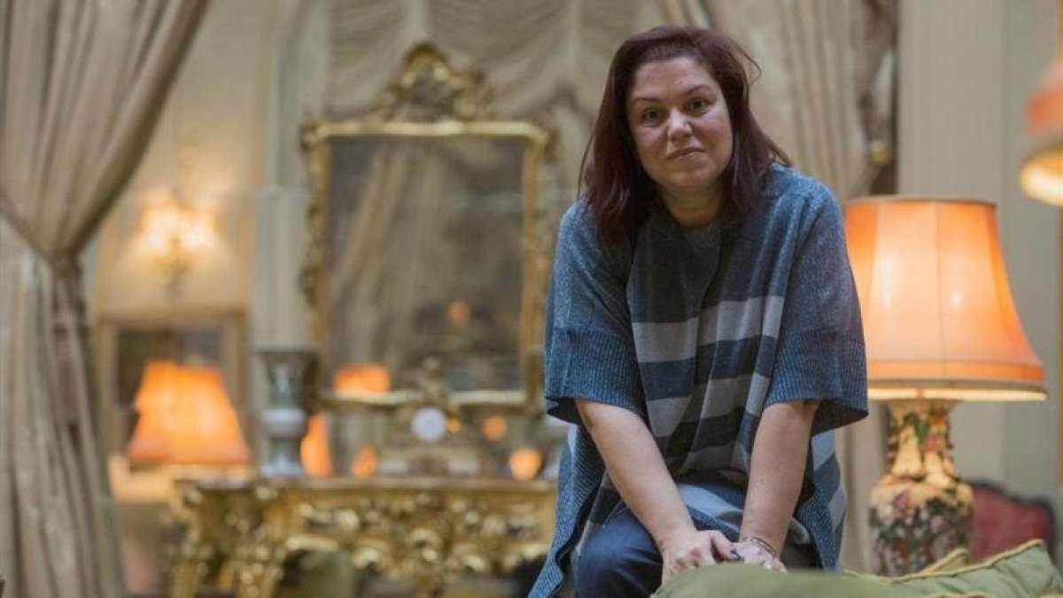 Care Santos en el Hotel Palace de Barcelona.-EFE / QUIQUE GARCÍA