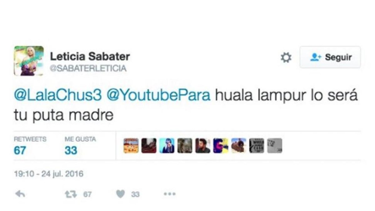 El tweet indonesio de Leticia Sabater-