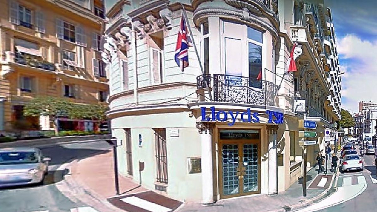 Banco Lloyds de Mónaco, con el que operaba el testaferro y amigo de Delgado-EL MUNDO