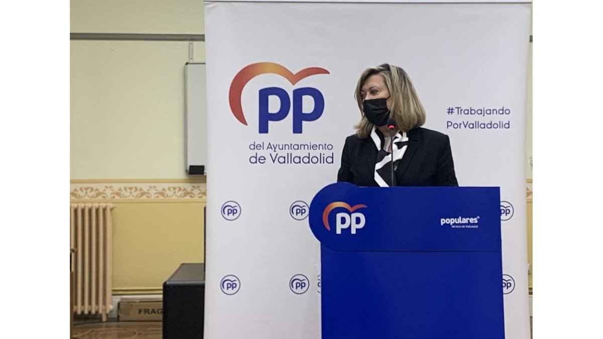 La presidenta del Grupo Municipal Popular en el Ayuntamiento de Valladolid, Pilar del Olmo. -E.PRESS