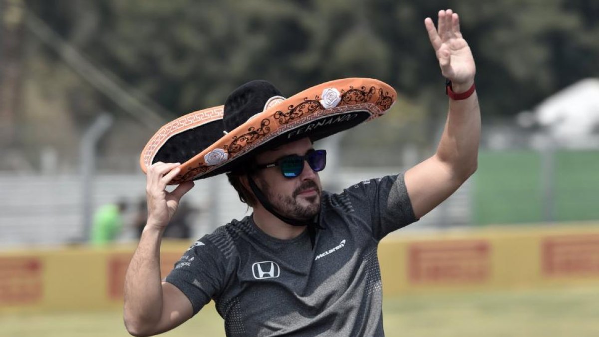 Fernando Alonso, en México.-AFP
