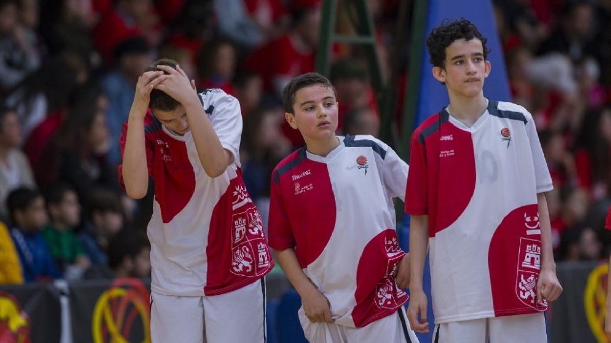 Jugadores de Castilla y León en el Campeonato de España de Minibasket.-FEB