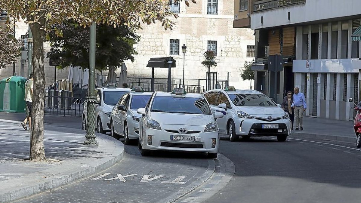 Parada de taxis en Valladolid.-PABLO REQUEJO