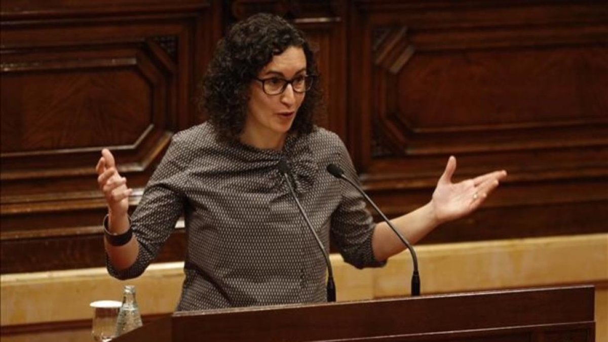 La portavoz de Junts pel Sí en el Parlament, Marta Rovira.-
