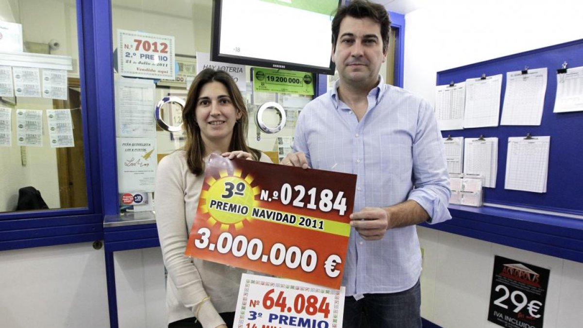La administración número 2 de Soria repartió casi 100 millones de euros en 2008 y ayer confiaban en retornar a la senda de los premios.-LUIS ÁNGEL TEJEDOR
