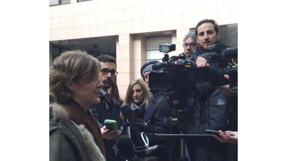 Tejerina atiende a los medios antes del Consejo.-E.M.