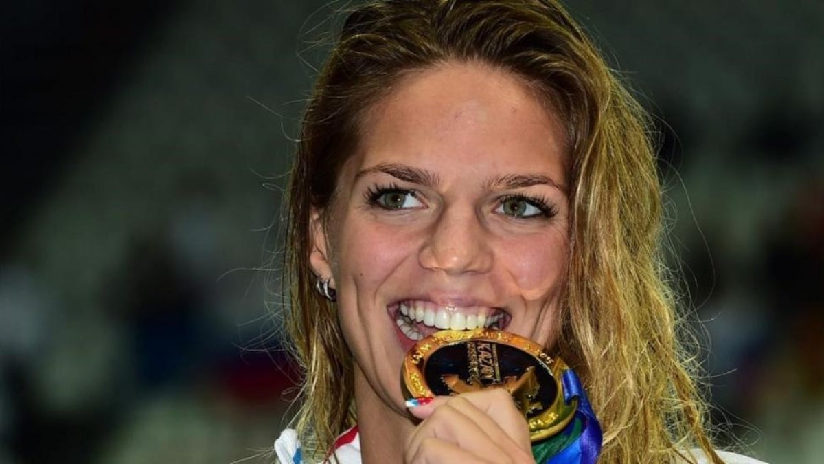La nadadora Yulia Efimova, campeona mundial de 100 braza en el 2015, excluida del equipo olímpico ruso de Río.-AFP / CHRISTOPHE SIMON