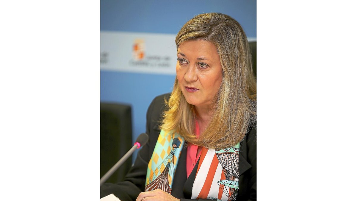 Pilar del Olmo, ayer, en la presentación de la contabilidad regional.-ICAL