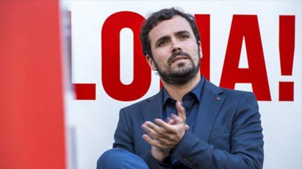 Alberto Garzón, en un acto en Barcelona.-Foto: FERRAN SENDRA