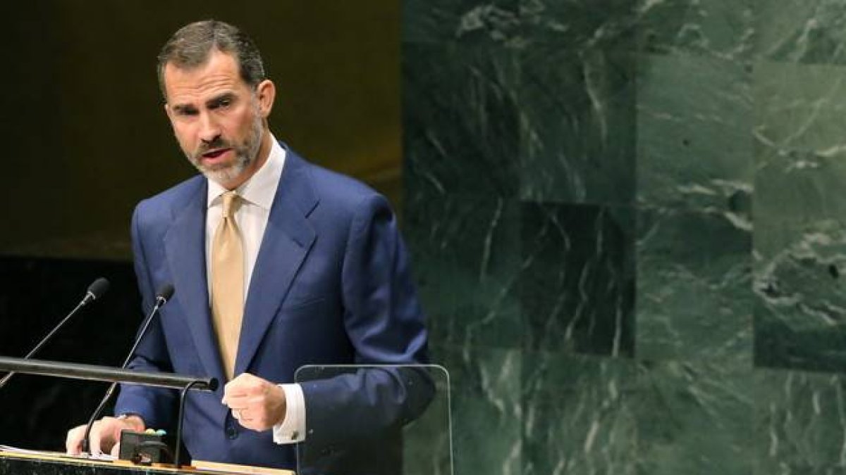 El rey Felipe, en la Asamblea General de la ONU.-EFE / BALLESTEROS