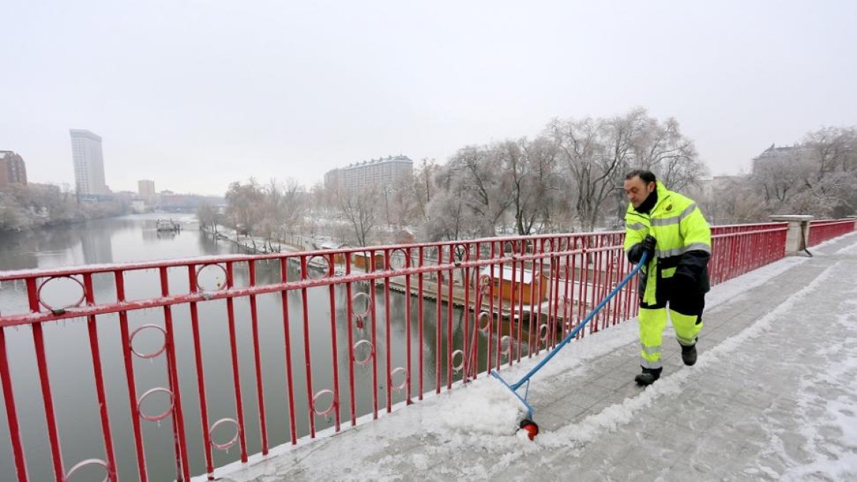 Nieve en Valladolid capital-ICAL