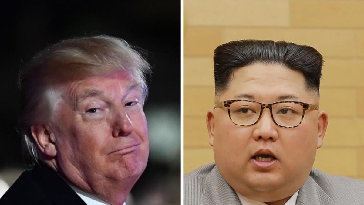Donald Trump y Kim Jong-un, dos líderes enzarzados en un duelo atómico.-KCNA VIA KNS NICHOLAS KAMM (AFP)