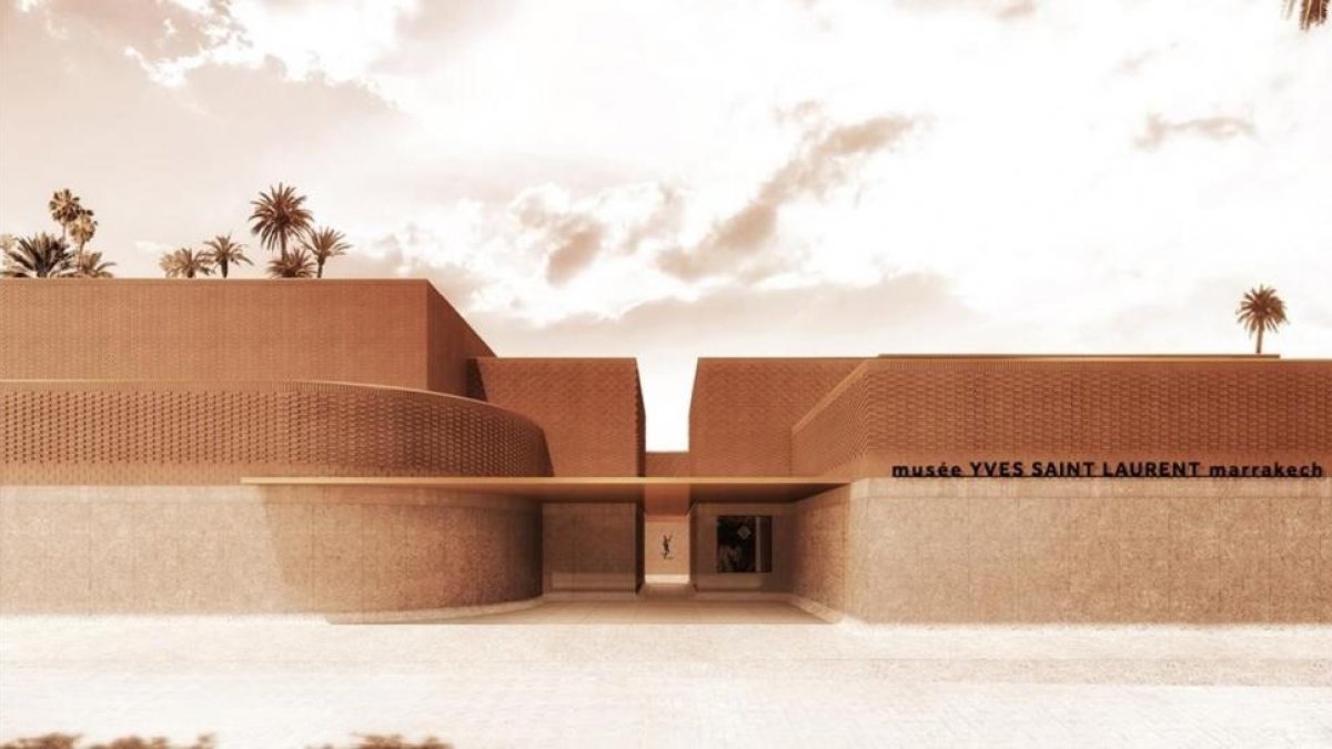 Proyecto del museo Yves Saint Laurent en Marraquech, que tiene previsto abrir en otroño del año que viene.-