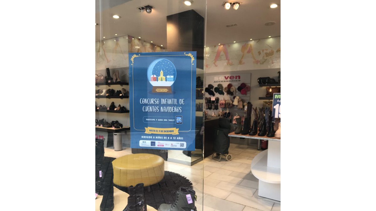 Uno de los carteles promocionales del primer concurso de cuentos navideños organizado por la Asociación de Comerciantes de la calle Mantería - E.M.