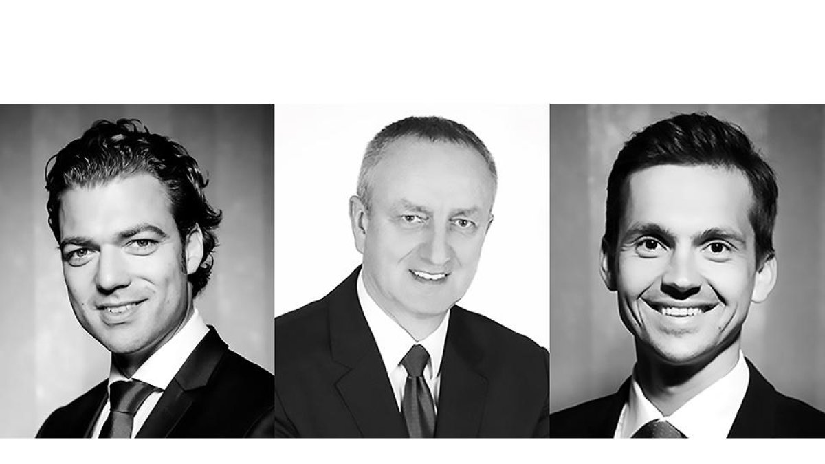 Marian Bocek, Jozef Urban y Pavol Krokos, presidente, vicepresidente y miembro de la junta de InoBat.- E. M.