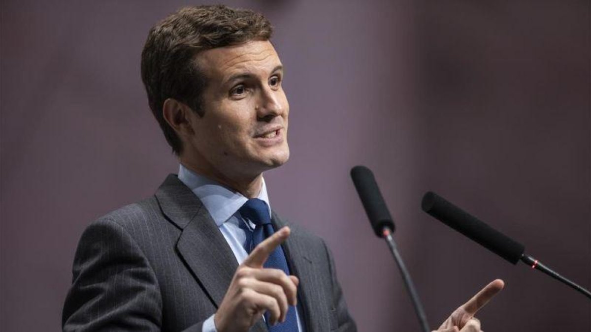 Pablo Casado  durante su intervencion el XXI Congreso Nacional de la Empresa Familiar.-MIGUEL LORENZO
