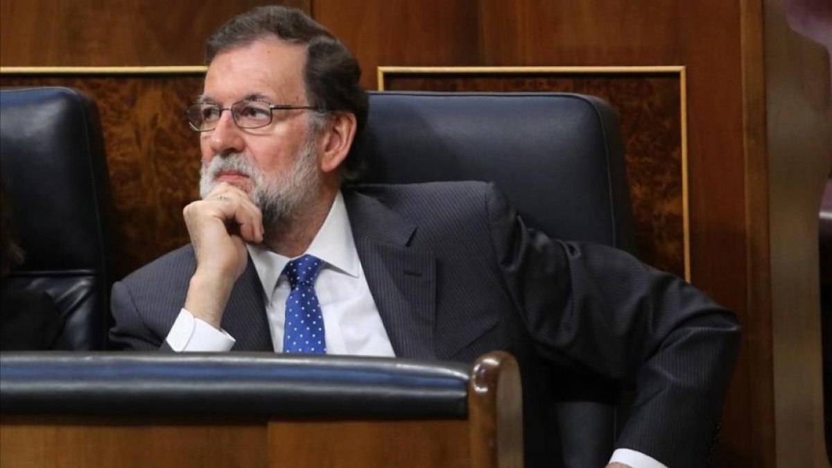 Mariano Rajoy, en el pleno del Congreso de los Diputados.-JUAN MANUEL PRATS