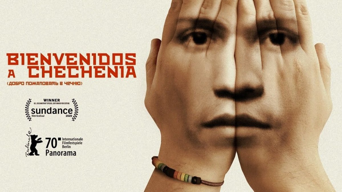 Cartel de 'Bienvenidos a Chechenia'.