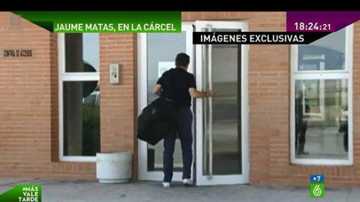 El momento en el que Matas entraba en prisión.-Foto: LA SEXTA