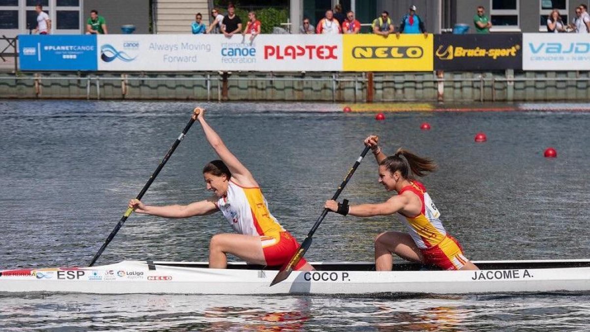 Patricia Coco y Antía Jácome durante la prueba celebrada enAlemania.-EL MUNDO